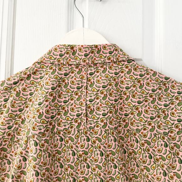 Johnson & Murphy Pink Avocado Novelty Print Button Casual Shirt Hawaiian XXXL - Picture 11 of 11